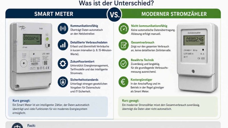 Smart Meter vs. moderner Stromzähler Was ist der Unterschied