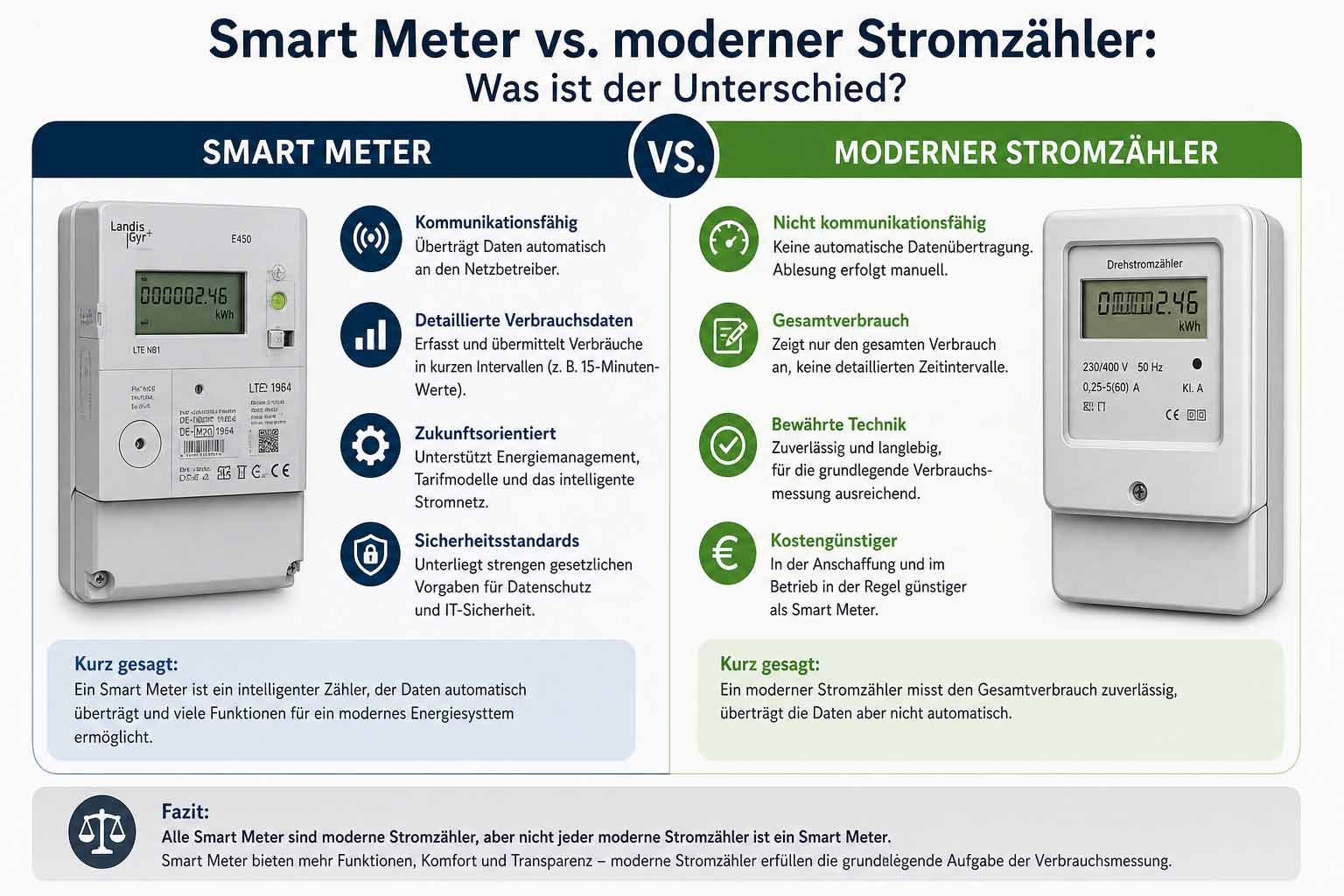 Smart Meter vs. moderner Stromzähler Was ist der Unterschied