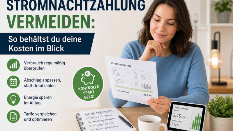 Stromnachzahlung vermeiden So behältst du deine Kosten im Blick