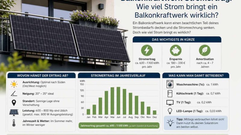 Balkonkraftwerk Stromertrag