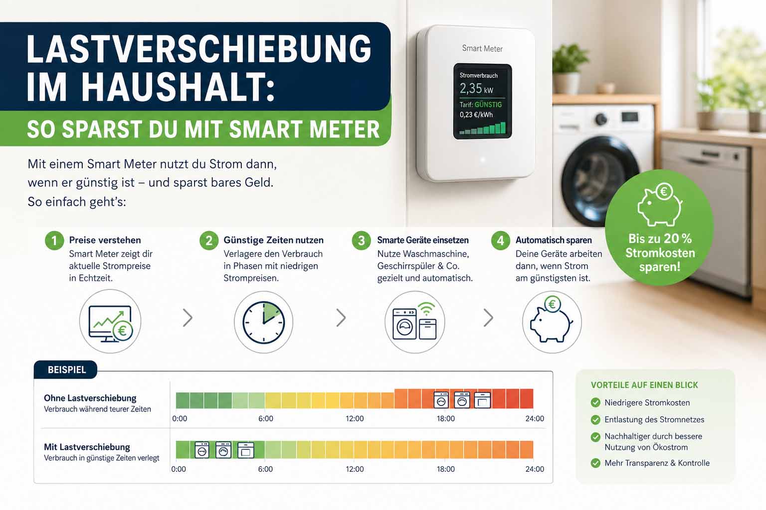 Lastverschiebung: So nutzt du günstige Stromzeiten clever aus