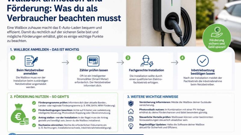 Wallbox anmelden und Förderung