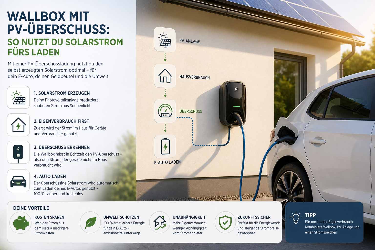 Wallbox mit PV-Überschuss