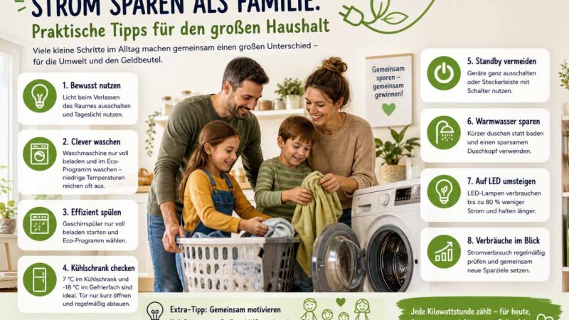 Strom sparen als Familie