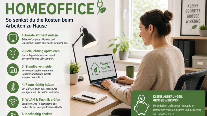 Strom sparen im Homeoffice