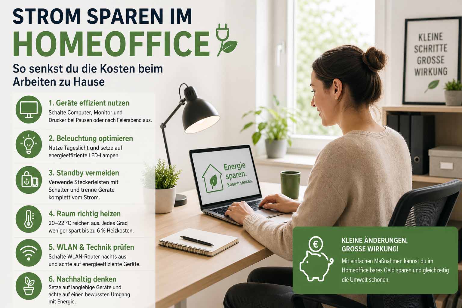 Strom sparen im Homeoffice