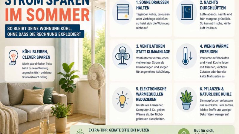 Strom sparen im Sommer