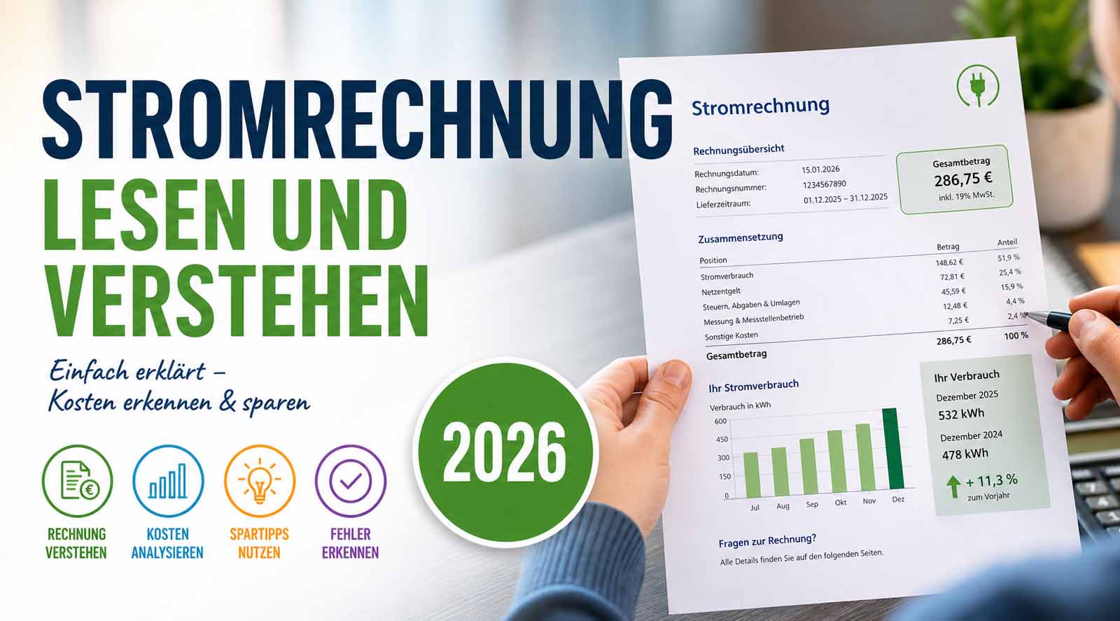 Stromrechnung lesen und verstehen