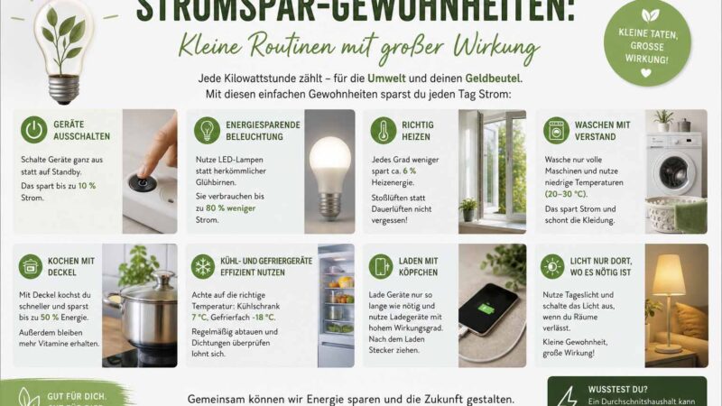 Stromspar-Gewohnheiten