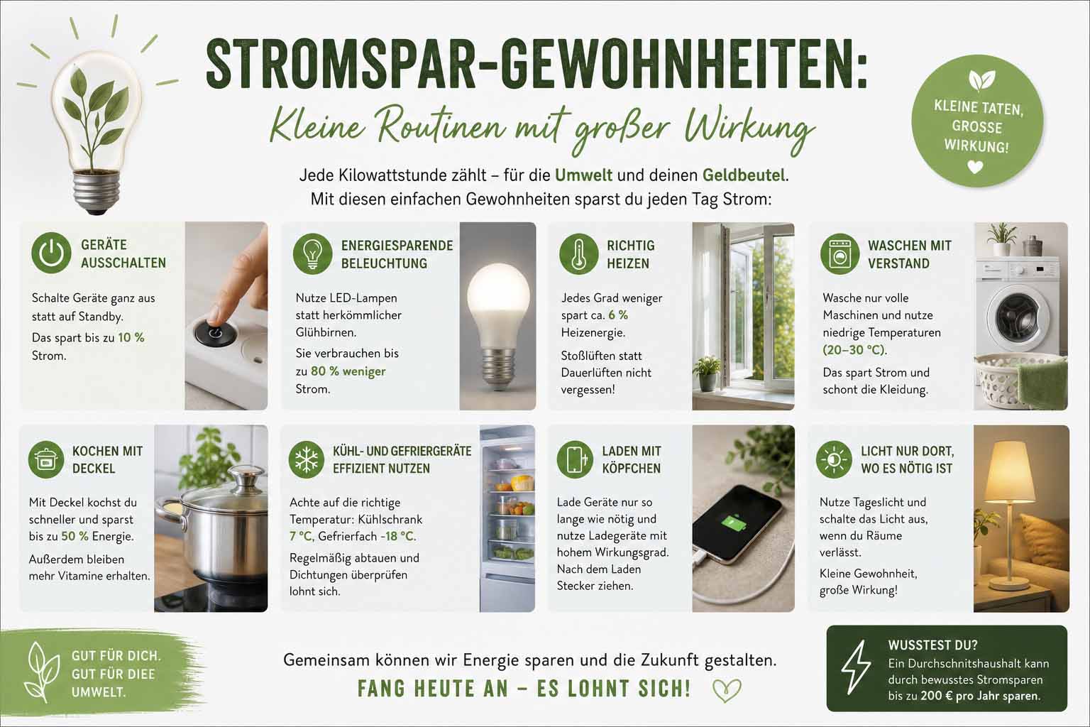 Stromspar-Gewohnheiten